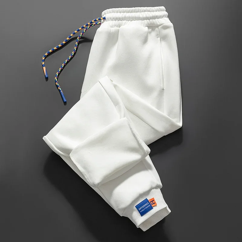 남성용 야외 사이클링 스포츠 방풍 통기성 드로스트링 플리스 팬츠 패셔너블 루..