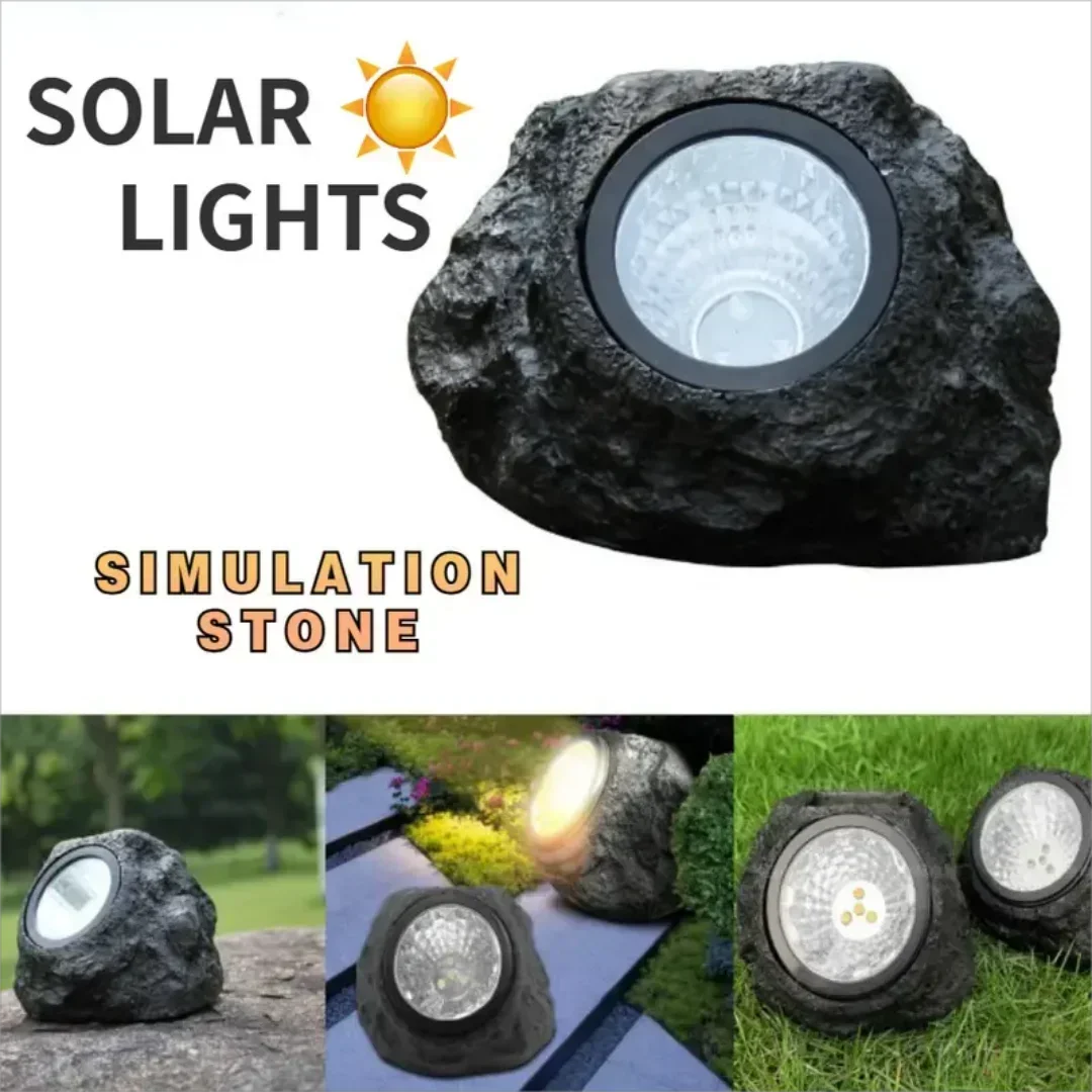 

Courtyard Landscape Spotlight Outdoor Lighting Courtyard Imitation Stone Landscape Lamp Waterproof Resin Rock Stone Solar Lam