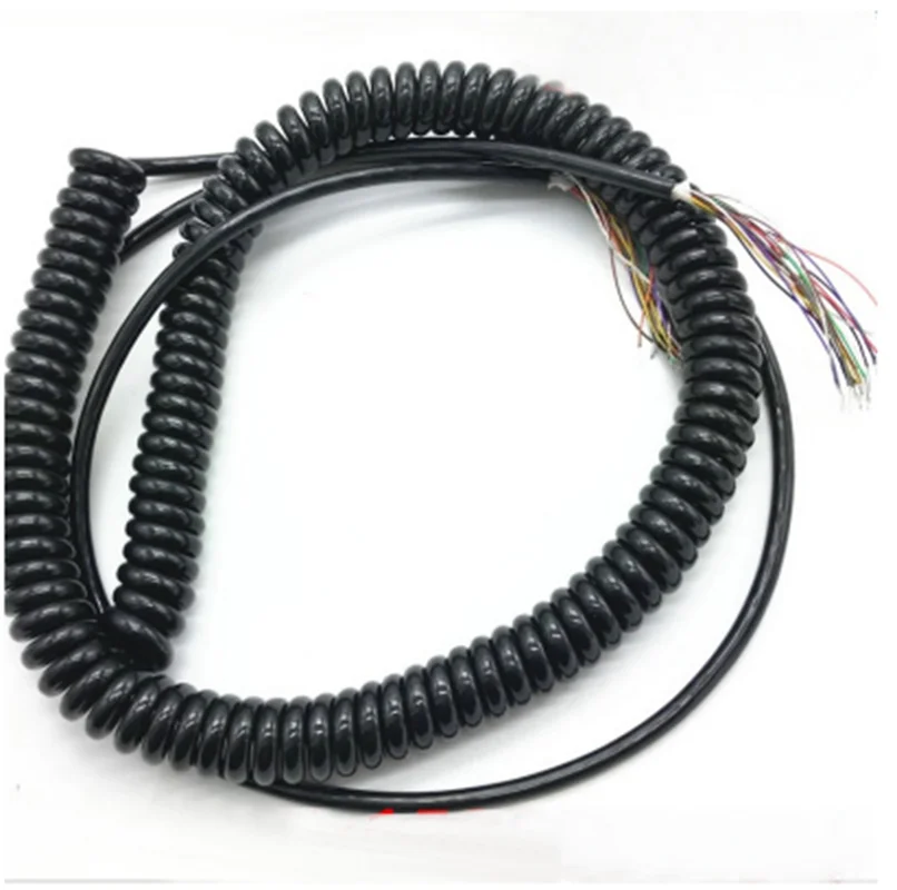 CNC Handwheel 12 15 16 17 18 19 21 Cores Spring Spiral Cable Coiled Cable for CNC Handheld Encoder Manual Pulse Generator MPG