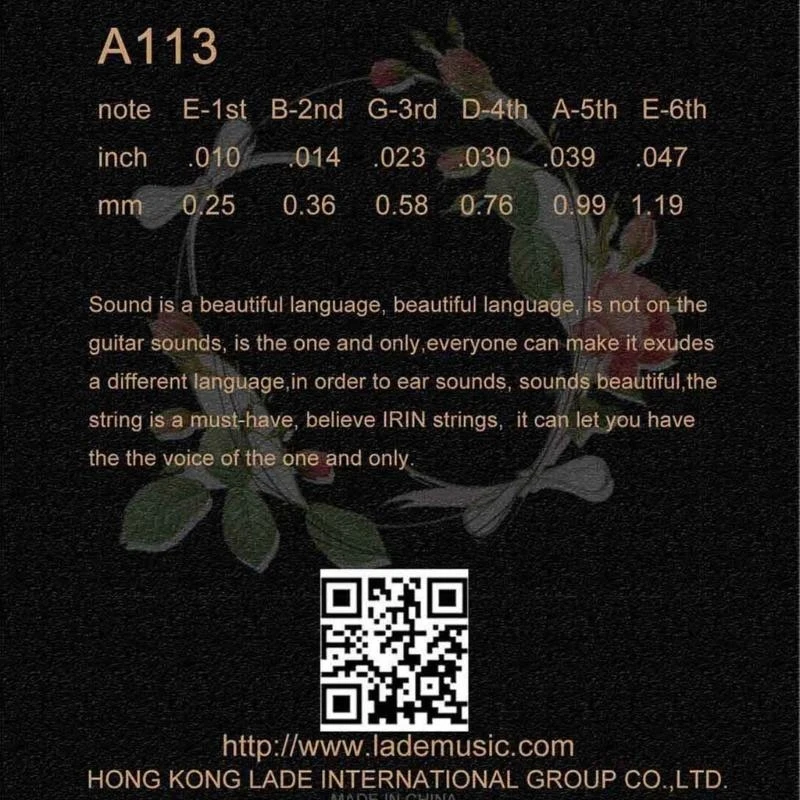 652d Pack von 6 Akustikgitarrenpraxis Teil Beruf 6 Strings Folk Gitarre String – Detail 8