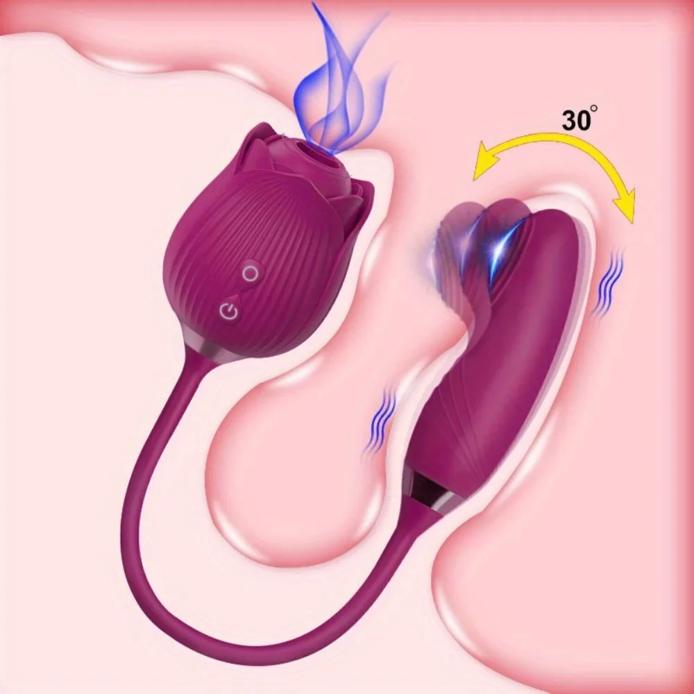 3 IN 1 Klitoris Stimulator G-punkt Rose-Dildo Vibrierende Weibliche Masturbator 1