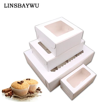 탈착식 트레이가 있는 컵 케이크 상자, 흰색 투명, 머핀 상자, 케이크 포장 컵, 2, 4, 6, 12 컵 케이크