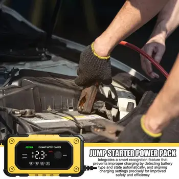 Battery Jumper Starter Portable Jump Starter Power Pack Powerful Device with LCD Screen 12V for Automobile Truck Motorcycle 1