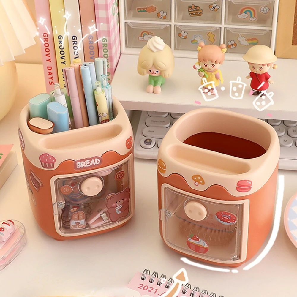 Creative Multi-grid Pig Pen Holder Desk Organizer Cute Multi-functional Office Desk Stationery Pen Holder Pencil Stand Organiser