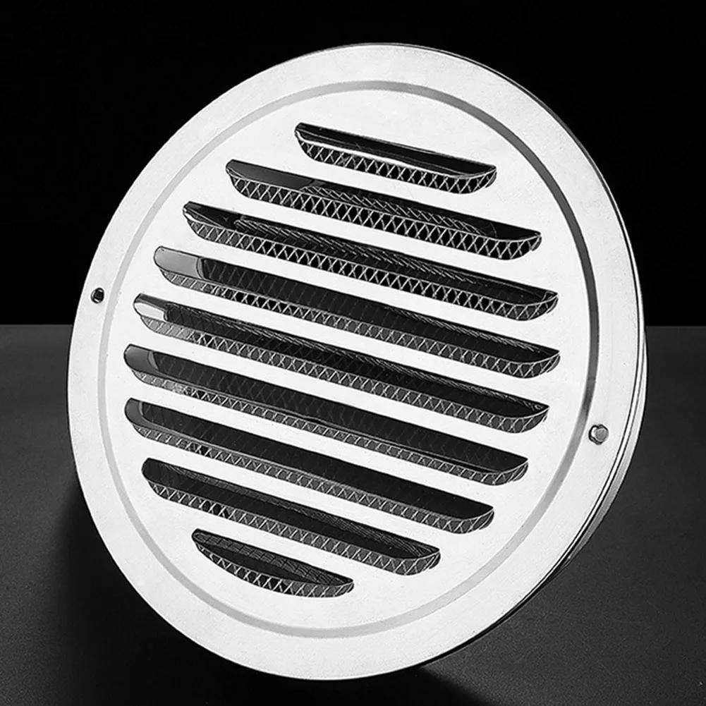 

70-200mm Stainless Steel Vent Grille Exterior Wall Duct Ventilation Exhaust Grille Cover Round Flat Head Air Outlet Hood