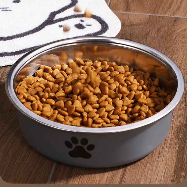 Stainless Steel Dog & Cat Water Bowl with Non-Slip Rubber Base 4