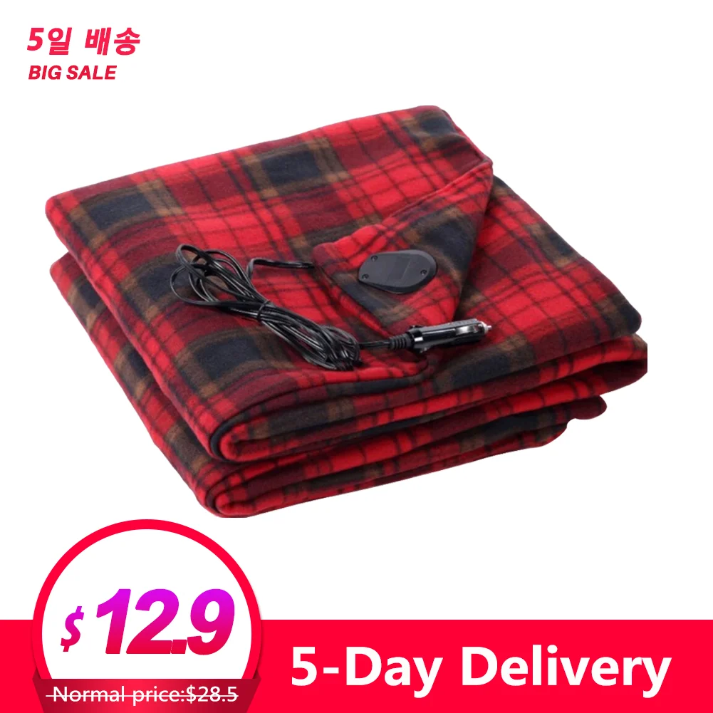 150*115cm Velvet Energy Saving Warm 12v Car Heating Blanket Autumn And Winter Electric Blanket For Autumn And Winter Seasons
