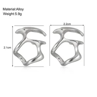 Fashion Punk Irregular Liquid Earrings Hip-Hop Personality Metal Hollow Earrings Clip Girls Party Jewelry Gifts Y2K Accessories - Image 6