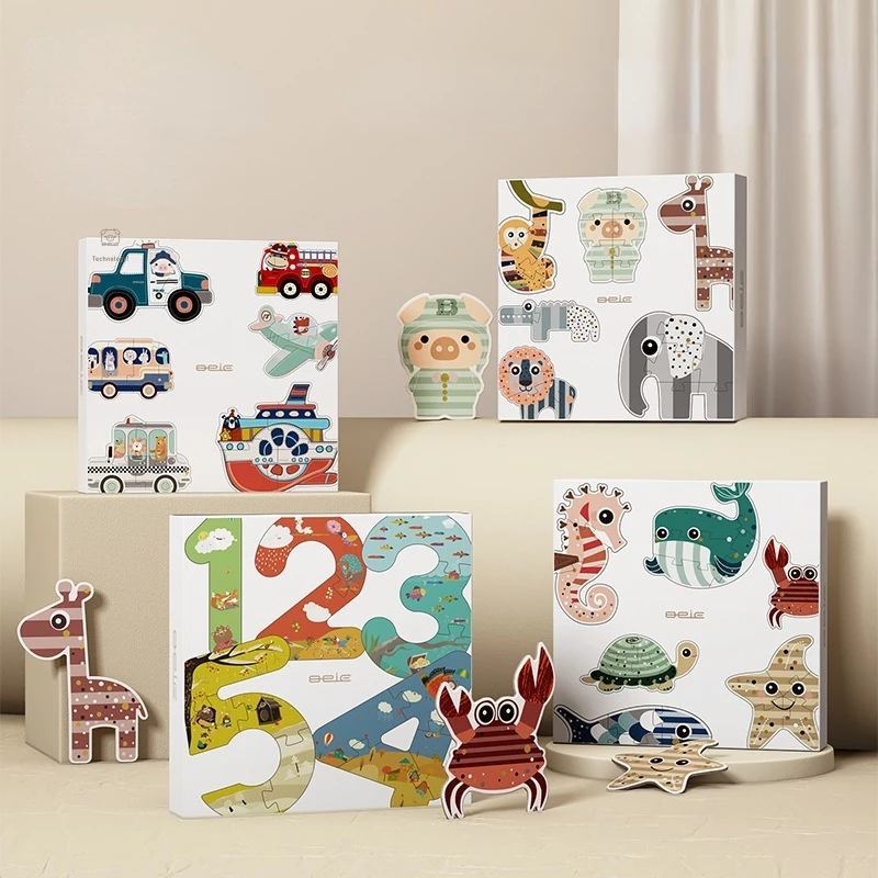 

Children's Educational Block Puzzles Early Childhood Education Toys For Babies 2-3 Year Old Enlightenment Jigsaw Puzzles