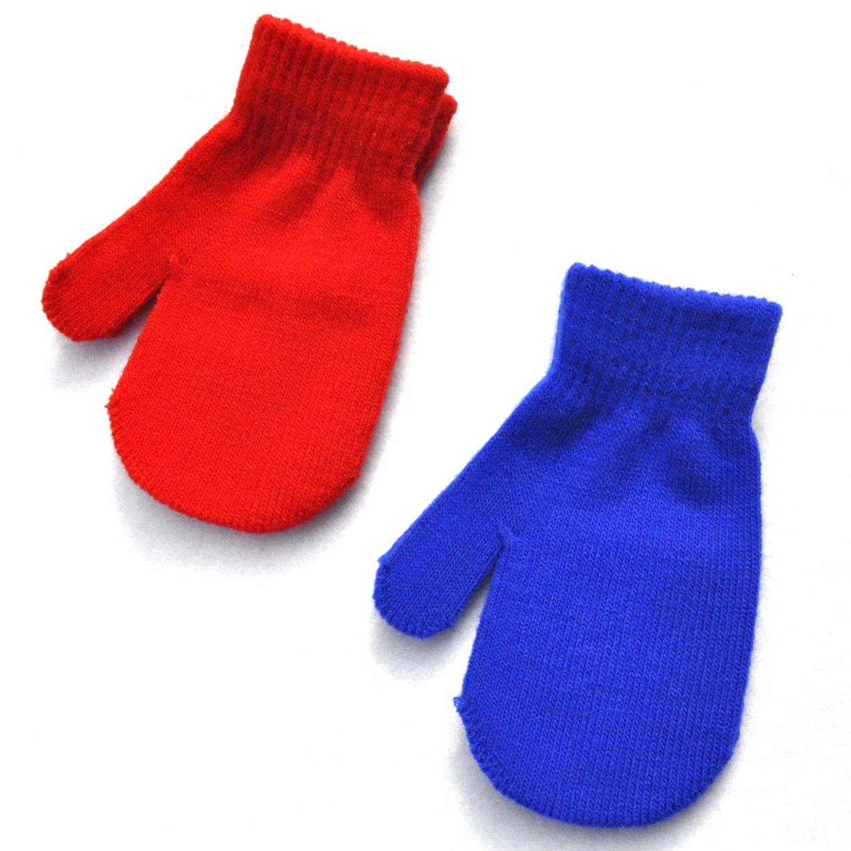 Winter Knitted Warm Gloves For 5-11Y Boys Girls Student Children Solid Finger Wrapped Mittens Outdoor Cycling Skiing Gloves