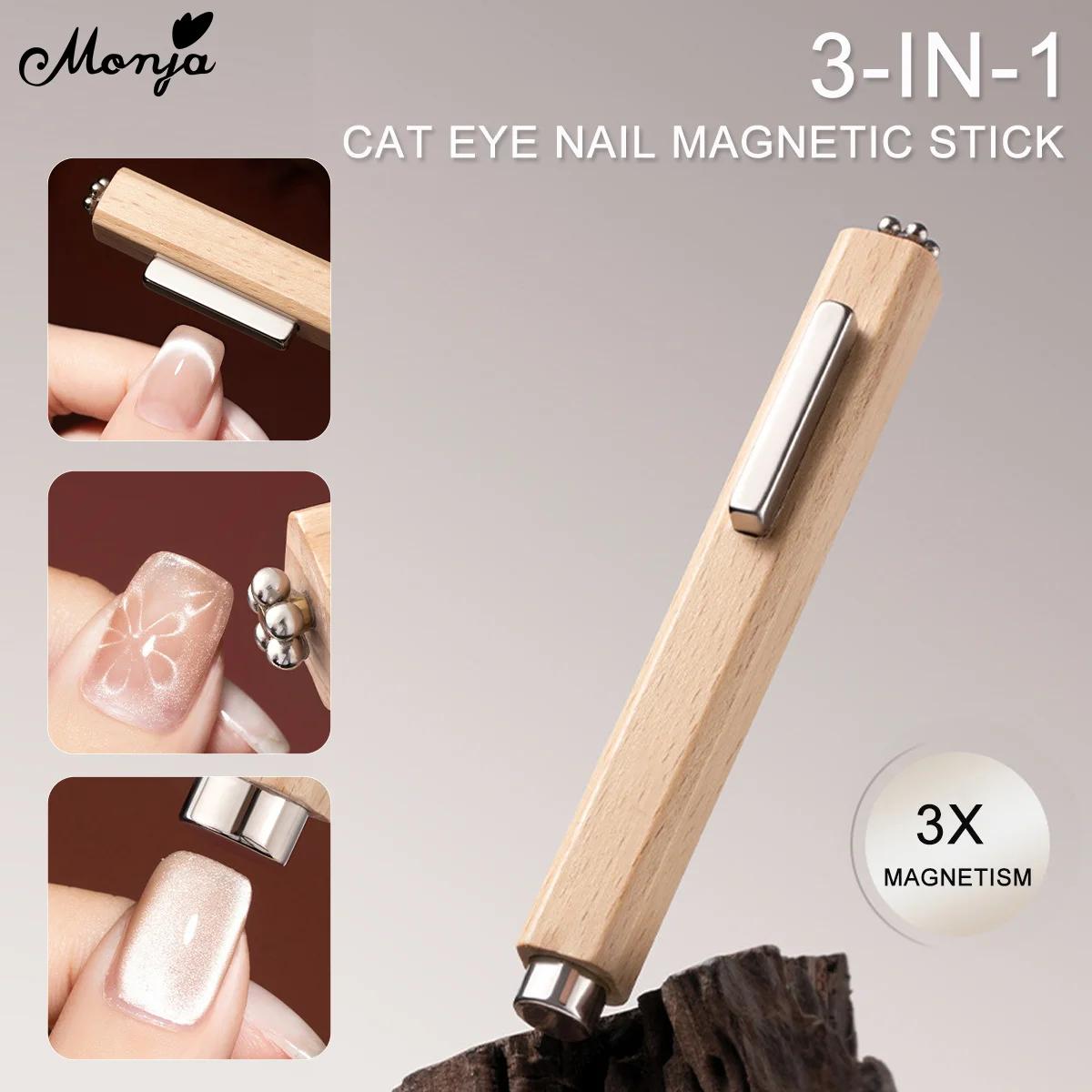 3in1 Cigar Shape Nail Art Magnetic Rod 3D Cat Eye Strong Magnet Stick UV LED Gel Polish Magic Effect Manicure Design Tool magnetic nail art tools cat eye nail tool magnetic nail tools magnetic nail pen