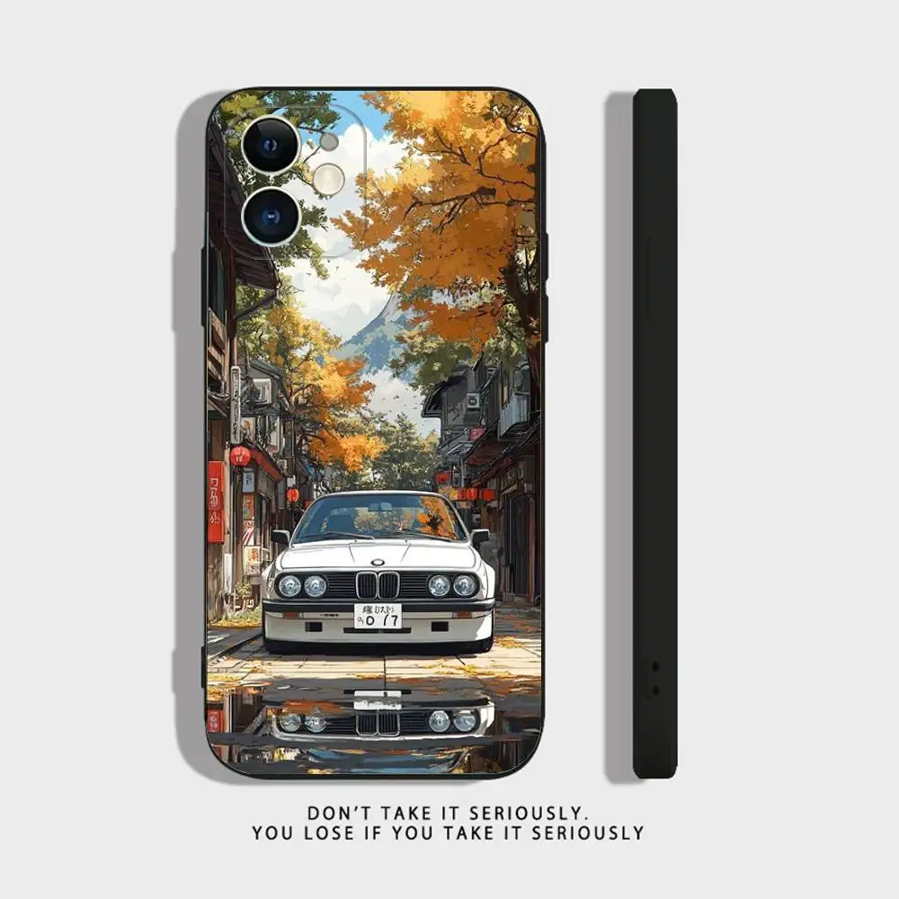Stylish Black and White Shockproof Soft Silicone Phone Case