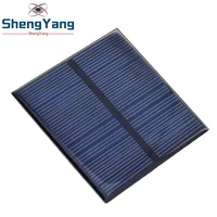 TZT 1/2/5 pièces 5.5V 110mA panneau solaire polycristallin 70*70MM 0.55W Mini système solaire Sunpower bricolage pour batterie chargeur de téléphone portable 6