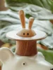 Rabbit Music Box Wooden Home Decoration Handmade Wood Cute Lovely Creative Interesting Children Birthday Gift for Girl Friend 4