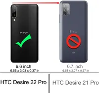 Crystal Clear Reinforced Corners TPU Shock Absorption Anti-Scratch Cover case For HTC Desire 22 Pro 5G Cases 2