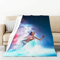 Singer K-Katy Perry Fluffy Soft Blankets for Decorative Sofa Throw Blanket Green Plaid With Print Downy Microfiber Bedding Knee 1