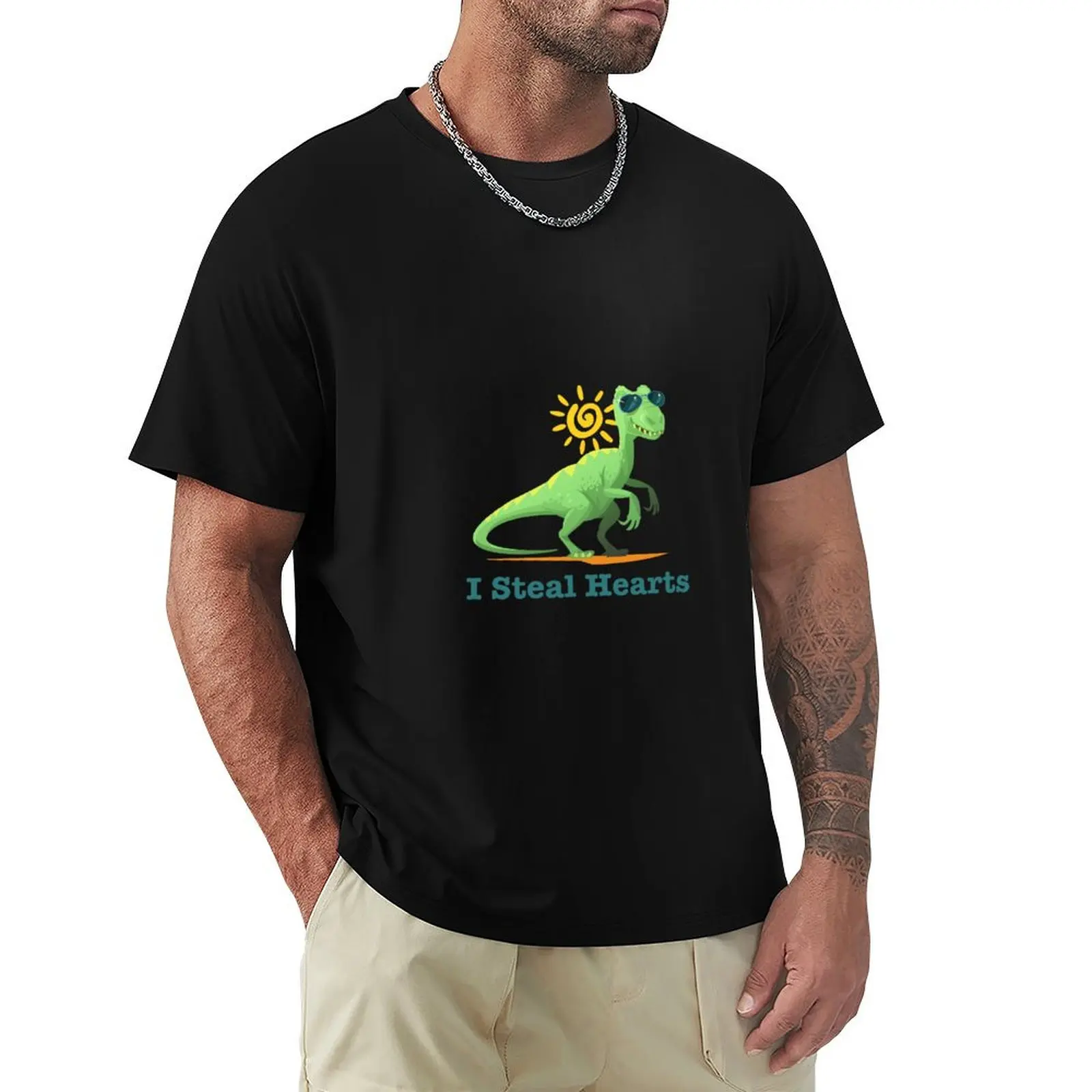 I Rubber Hearts Trex Dino Baby Boy San Valentino T-Shirt Plain Sweat Abbigliamento Uomo