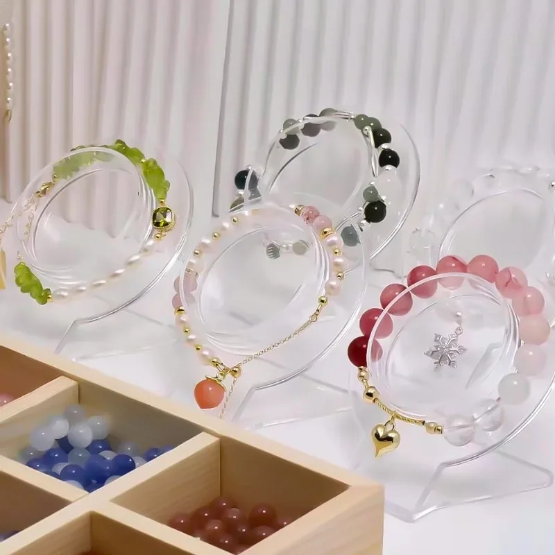 Fashion Transparent  Acrylic Jewelry Bracelet Display Holder Bangle Organizer Rack Acrylic Bracelets Display Collar Stand Holder