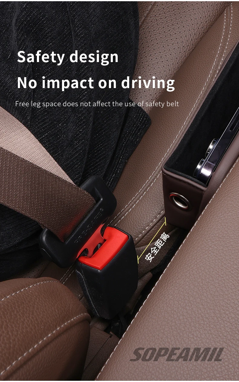 Car Leather Seat Gap Multifunction Crevice Water Cup Holder Storage Box Tesla Model 3 Model Y Model S Model X Cybertruck Beast