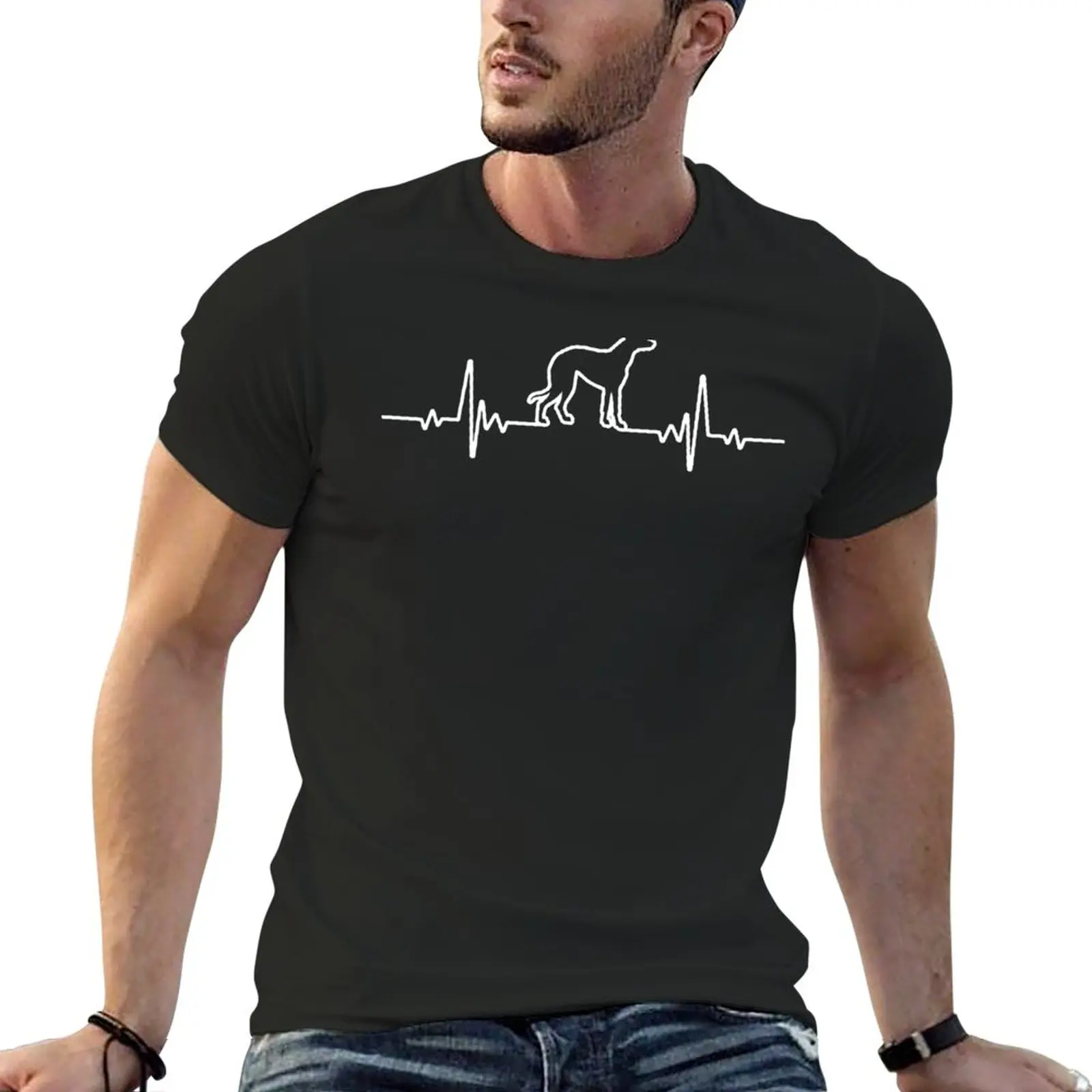 

Minimalist Heartbeat Whippet T-Shirt blacks sublime hippie clothes oversized mens graphic t-shirts