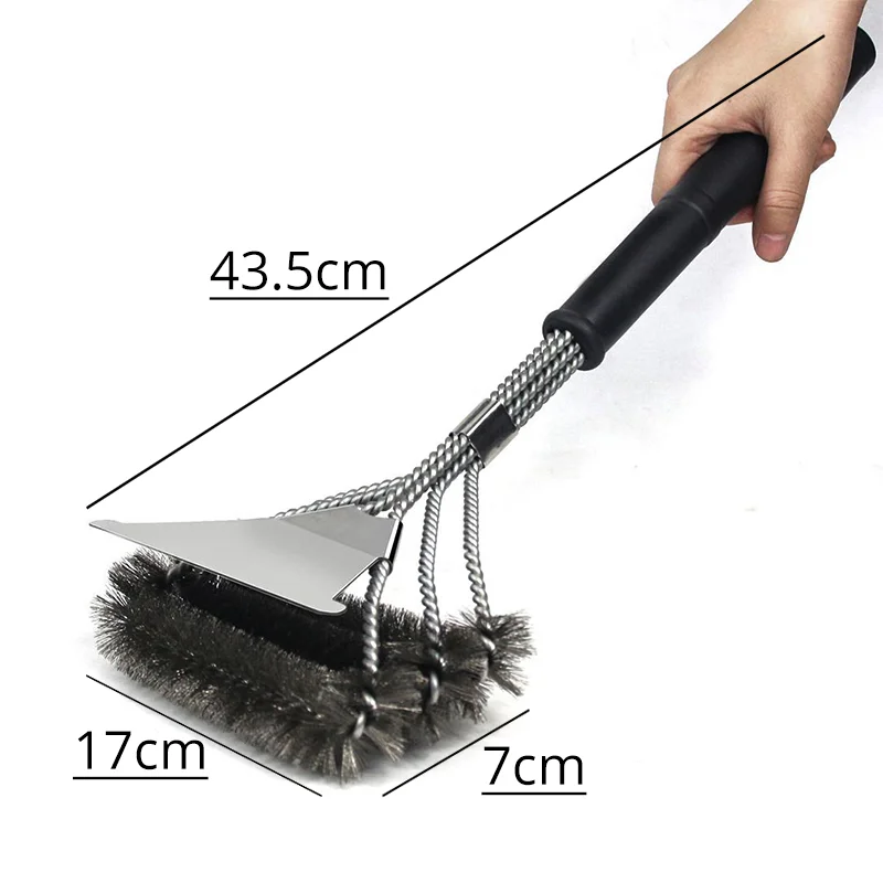 Bristle-Free Stainless Steel BBQ Cleaner - Safe & Rust-Resistant Grill Brush