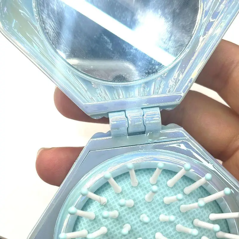 1PC Tragbare Shell Klapp Kamm Elektrische Überzug Pearlized Friseur Kamm Airbag Kämme Professionelle Salon Friseur Werkzeuge – Detail 14