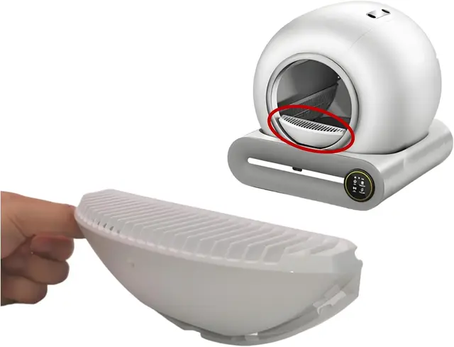 Automatic Cat Litter Box Accessories That Rasied Entrance Increased Threshold for Self-Cleaning Toilet for Model:65L Storage Bin