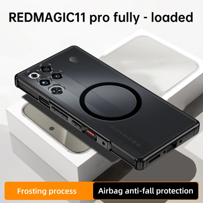 Magnetic Translucent Matte Hard PC Shockproof Semitransparent Phone Case Cover
