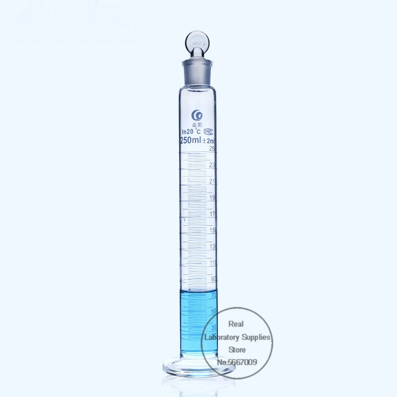 Laboratory 10ml-1000ml Scaled Glass Measuring Cylinder with Lid Clear Glass Bottles with Lid