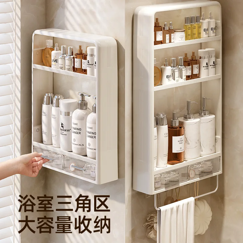 

Bathroom storage rack Wall mounted bathroom sink Cosmetics bathroom storage kitchen storage rack kitchen organizer shelves
