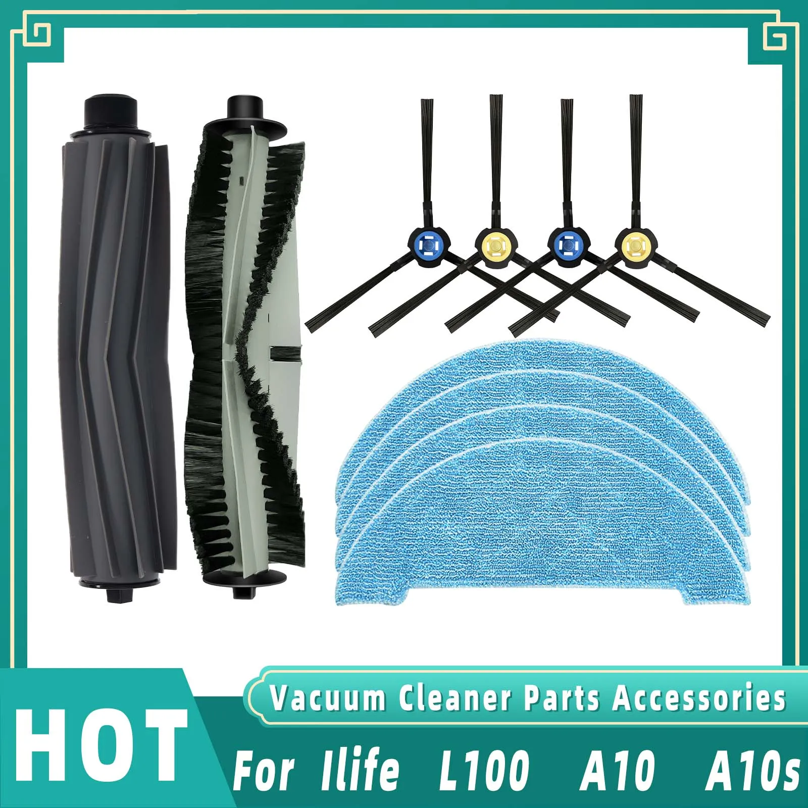 Set Accessori Ricambio Per Rowenta X-plorer Serie 40 – 3 Filtri E 4 Spazzole Laterali – Adatto Per Total Care Connect E Animal Connect