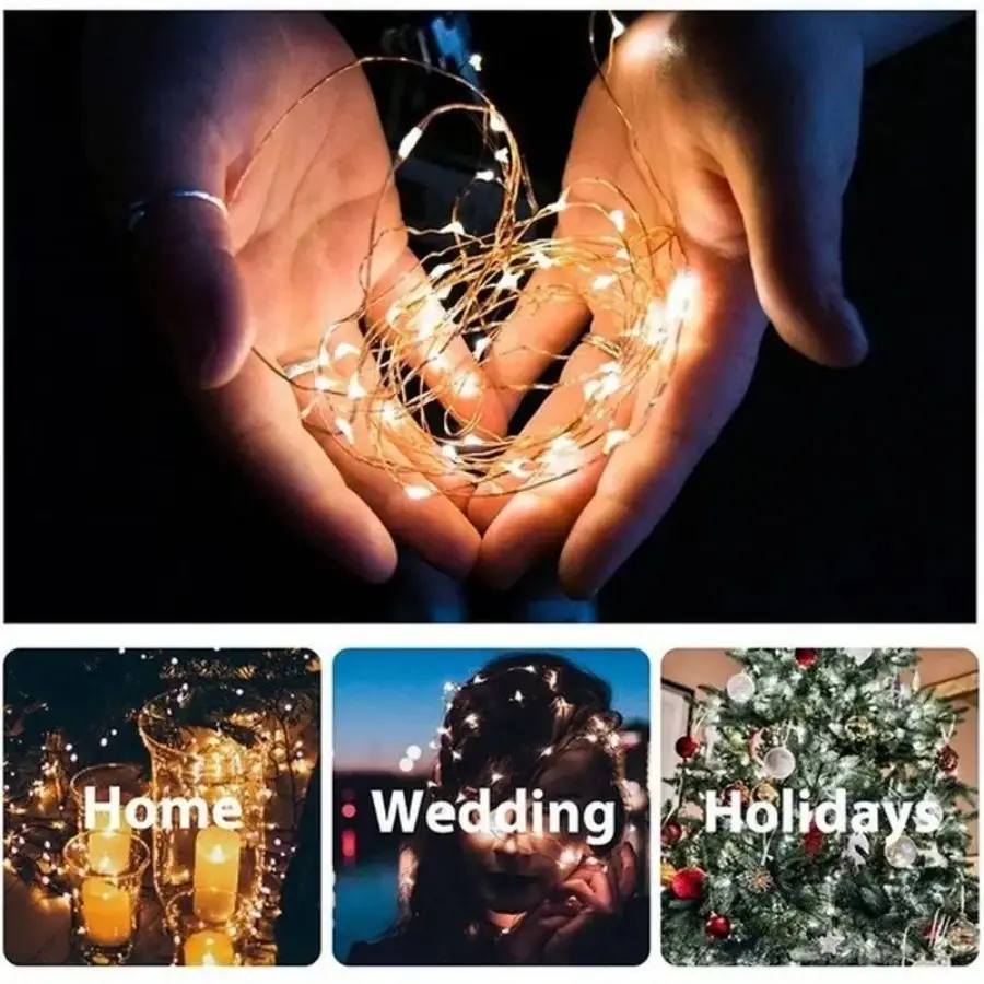 USB-Powered 50/100 LED Fairy Lights - Warm White, White, Multicolor - Ideal for Indoor/Outdoor Décor