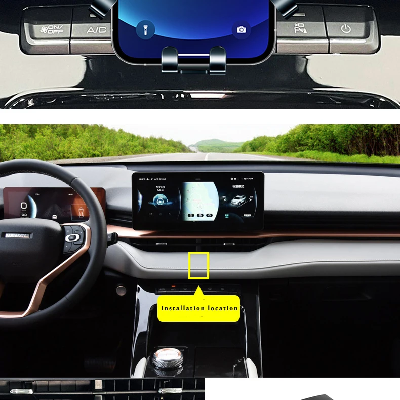 Car Phone Holder for Haval H6 3th Car Styling Bracket GPS Stand Rotatable Support Mobile Accessories