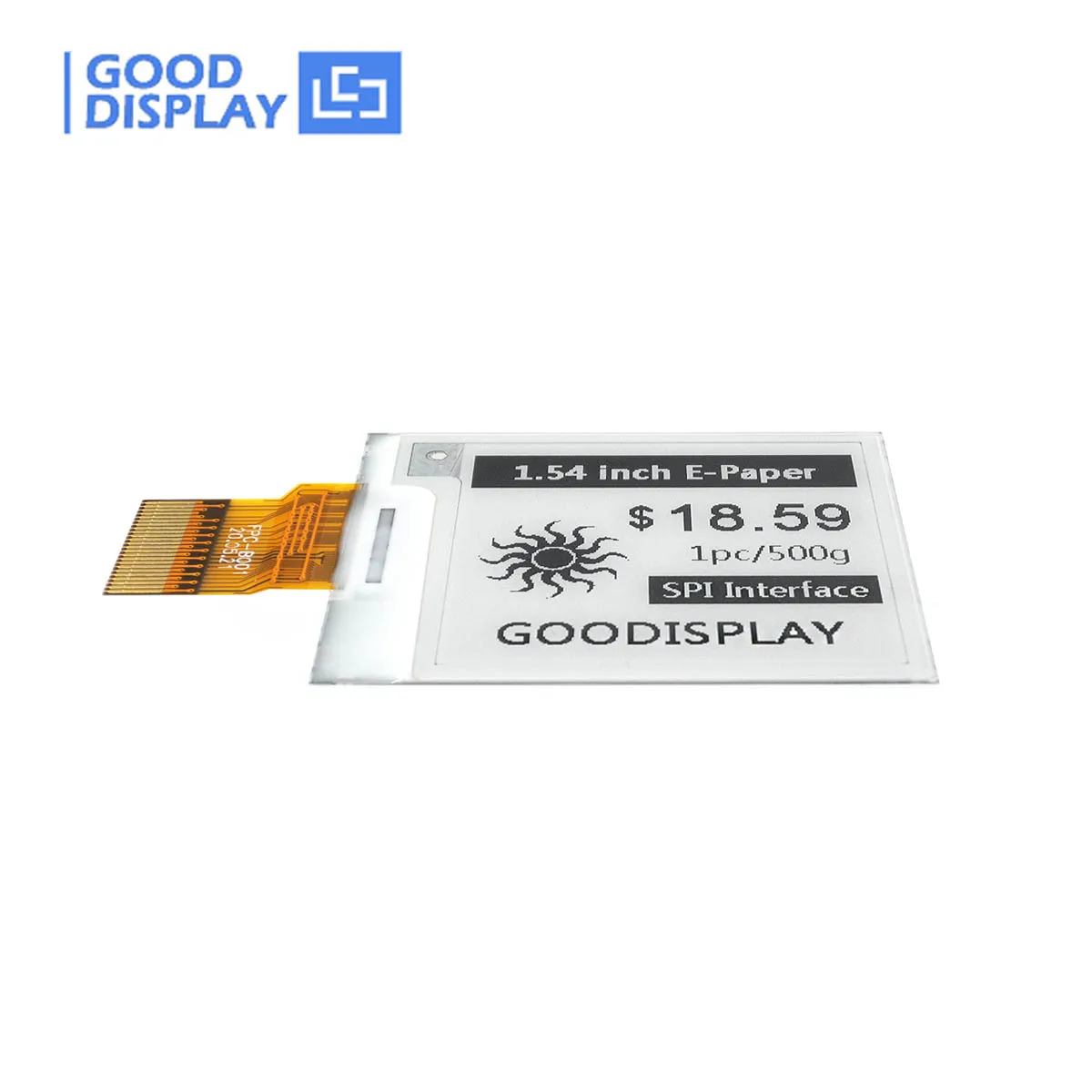 Quadrado 1.54 Polegadas 200x200 Display E-paper Gdey0154d67 Spi Epaper Hat para Stm32 Esp32 Esp8266 - Imagem 4
