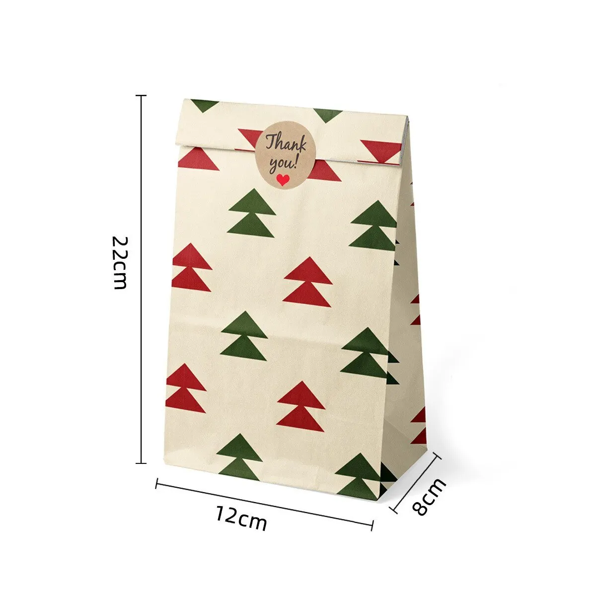 Christmas Gift Bags 8pcs/12pcs Kraft Paper Candy Cookie Bag Santa Claus Snowman Christmas Gift Packing Bags Xmas Navidad Party Decor Supplies christmas gift bags