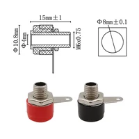 4mm Banana Socket Binding Post Connector Nut Panel Mount Terminal Test Plug 4mm Banana Female Jack DIY Adapter 6