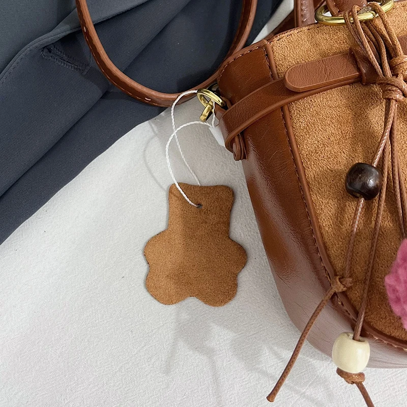 Faux Suede Handbag with Adjustable Strap Underarm Bag Fashion Crossbody Bag for Women Work Shopping Travel