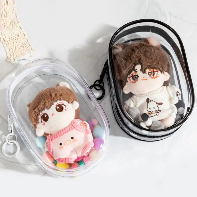 15cm Plush Doll Out Bag PVC Transparent Cotton Doll Transparent Display Pouch Clear Storage Case For Anime Cartoon Dolls 5