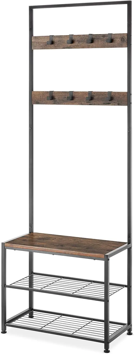 

Industrial Entryway Coat Hall Tree w/Shoe Storage, Rustic Brown Wood utensil set Espatula para barbacoa Spatula for kitchen Ser