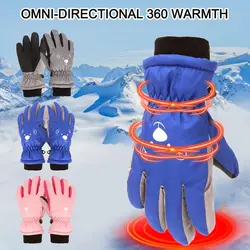 Outdoor Fashion Cartoon Non-slip Cute Waterproof Thick Warm Kids Ski Gloves Sports Mittens