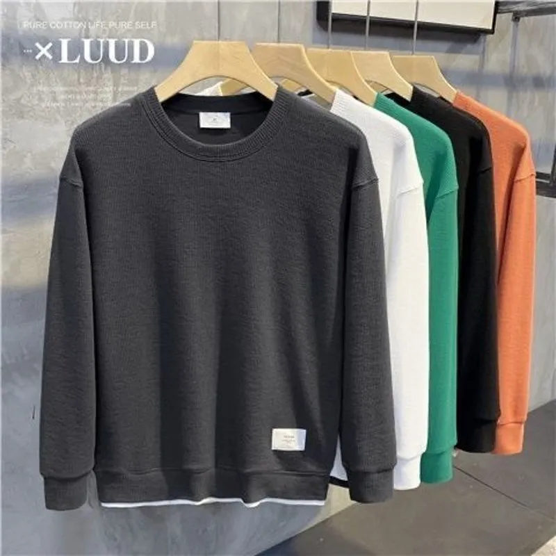 

2022 spring and autumn new splicing Pullover fashion Korean thick and thin women's Sweatshirt Navy Gray Black Pink women's Hoodi
