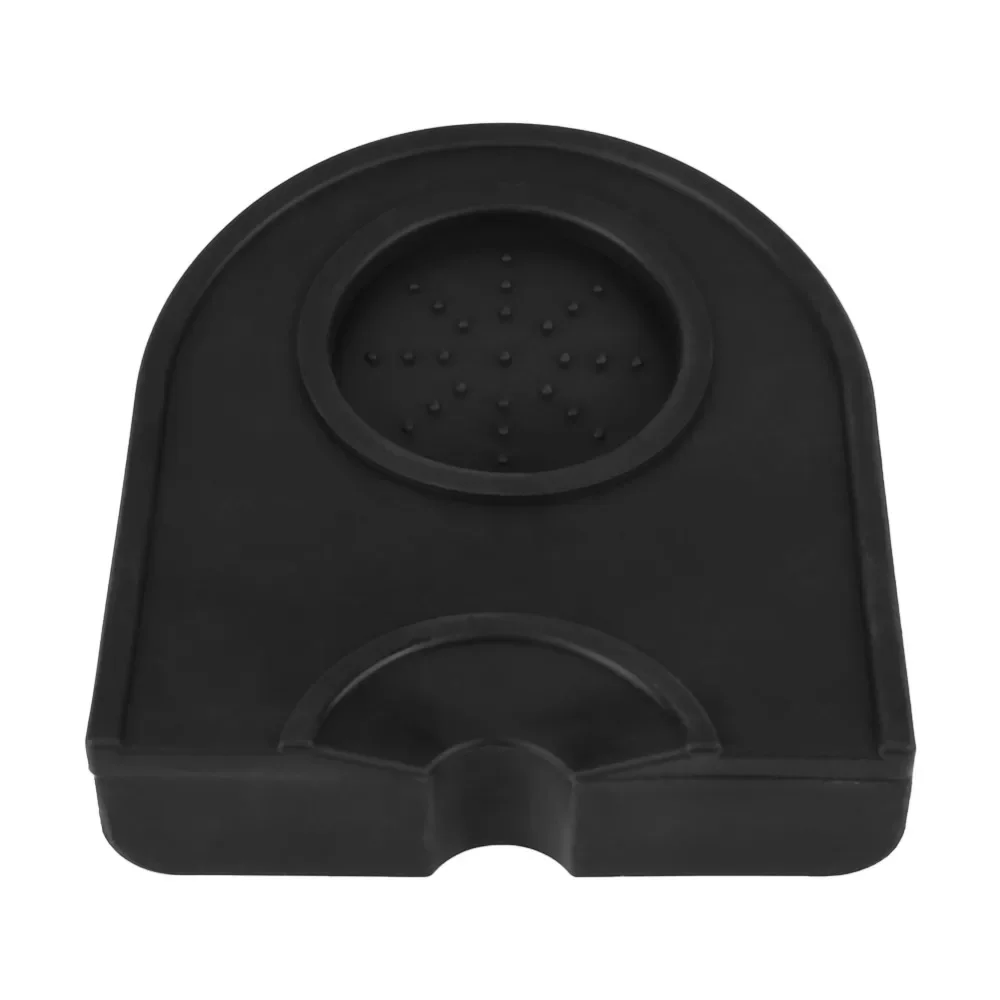 Silicone Coffee Tamper Mat Anti-skid Espresso Coffee Tamping Rest Holder Corner Edge Pad Black Mat for Office Bar Coffee Shop