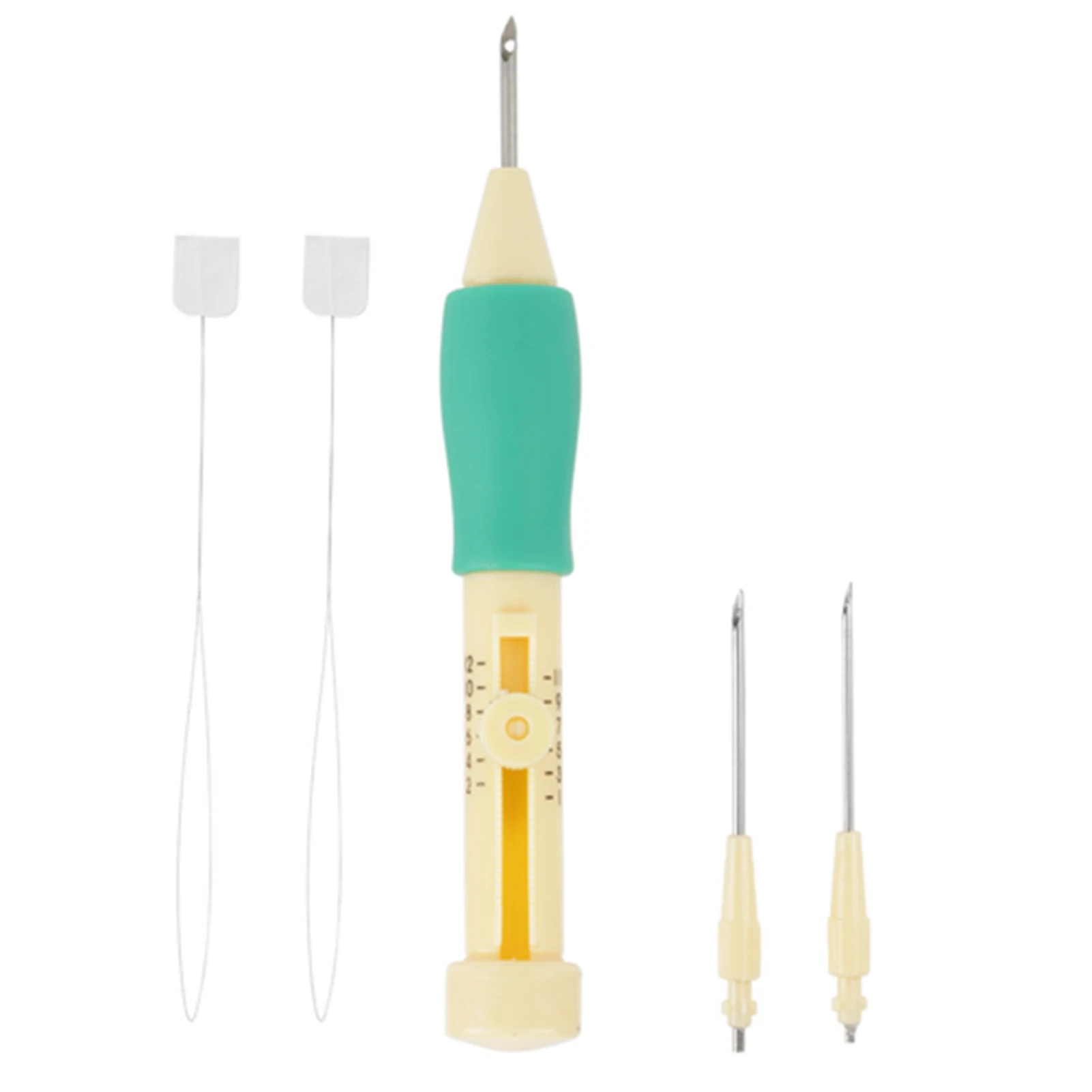 Versatile Embroidery Needle Punch Kit with Adjustable Pen and Accessories