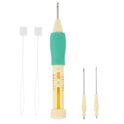 Versatile Embroidery Needle Punch Kit with Adjustable Pen and Accessories (B)