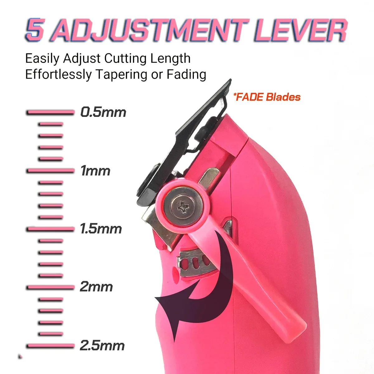 7800RPM PRO Clipper - DLC Fade Blade, 4500mAh (Barber Shop Trimmer) 7 S05215de1751b45268cba2b2f0ff8c9ee3