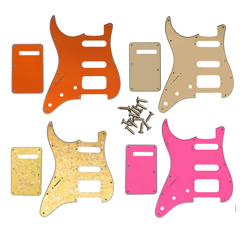 Fei Man-Battipenna Con Piastra Posteriore E 17 Viti, Parafango Mancino, Deluxe Strat, Piastra Antigraffio Hss, Accessori Per Chitarra
