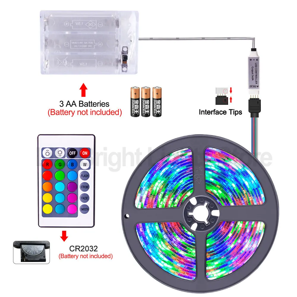 Bande LED RGB 5050 Flexible 5m - Alimentation USB - Télécommande - Pour TV, Cuisine, Chambre