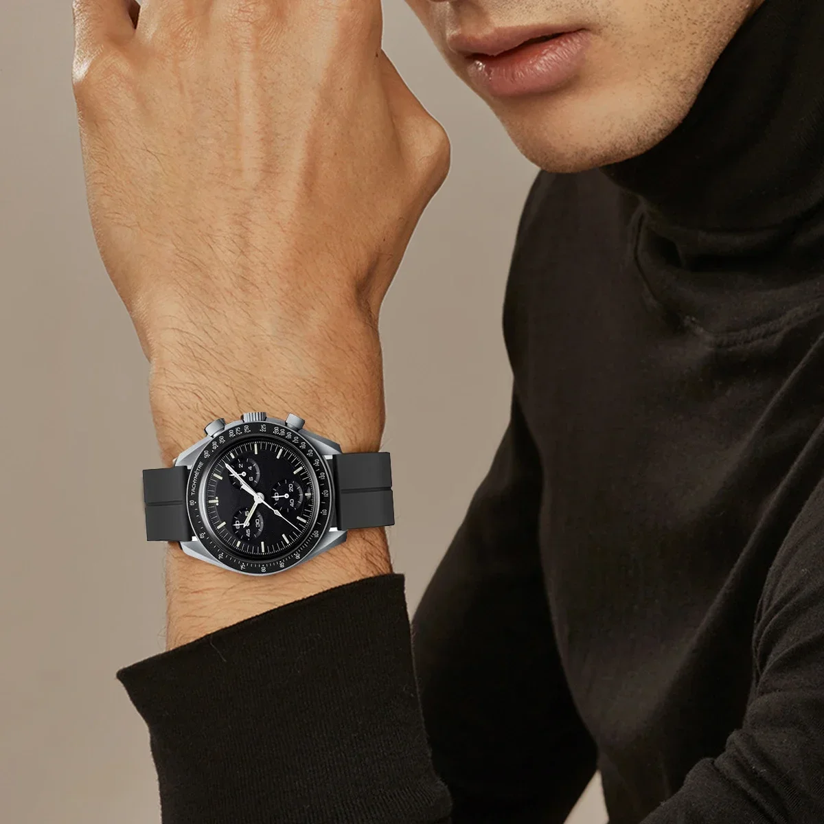 سوار ساعة بمشبك مغناطيسي من السيليكون ، حزام لساعة...