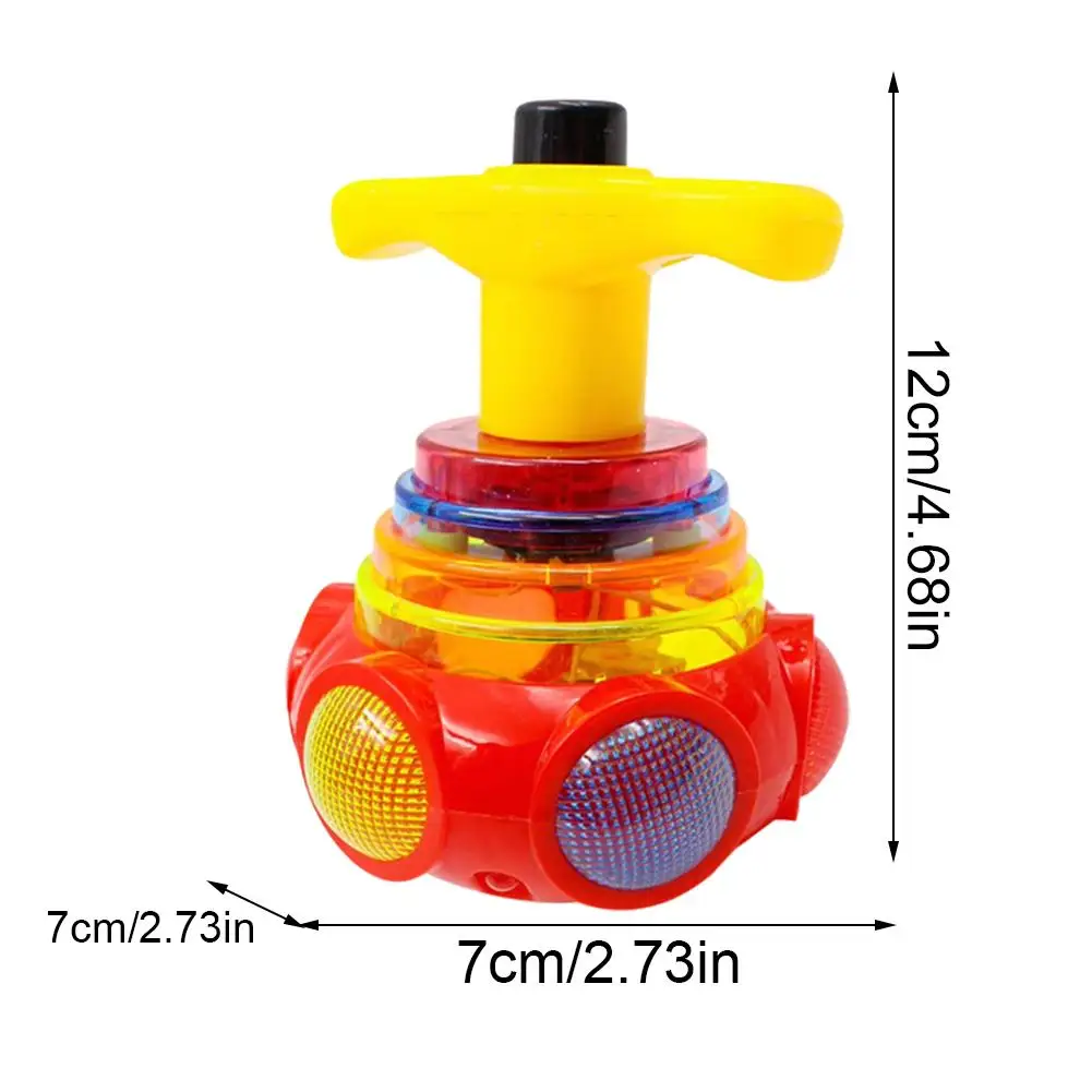 Round Luminous Toy Light Music Rotating Gyro Fidget Spinner Spinning Top Toys Random Color Puzzle Children's-Toys Kids Gifts - 6