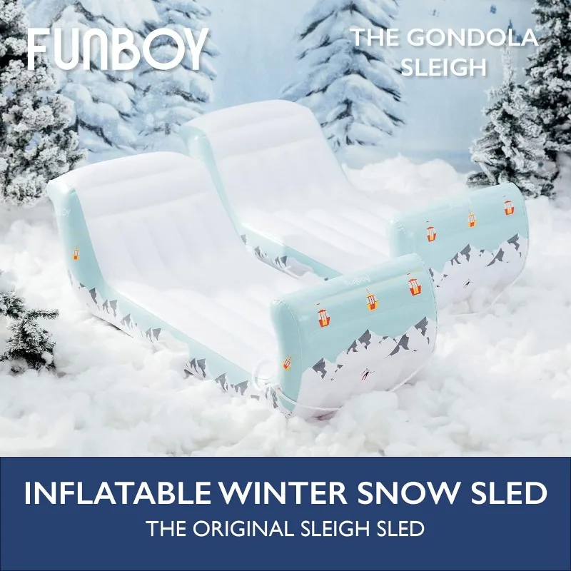 

FUNBOY GONDOLA-BNDL Inflatable Sleigh Snow Sled, Two Pack